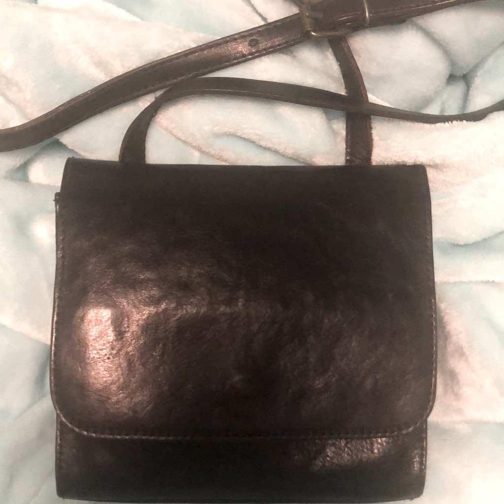 Black Leather Crossbody